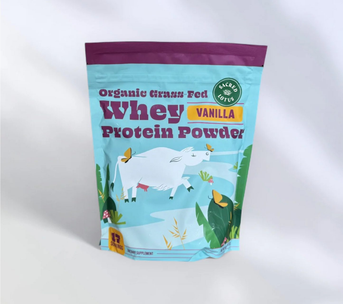 Organic Grass-Fed Whey Protein Powder - Vanilla