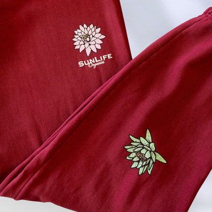Live in the Sunshine Sweatpants - Burgundy