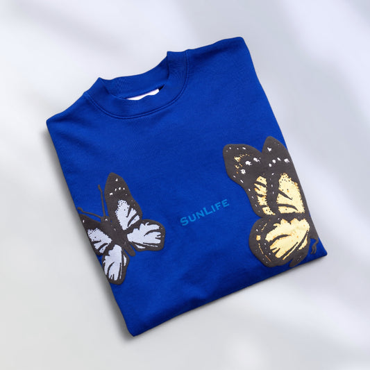 Butterfly Crewneck - Blue-1