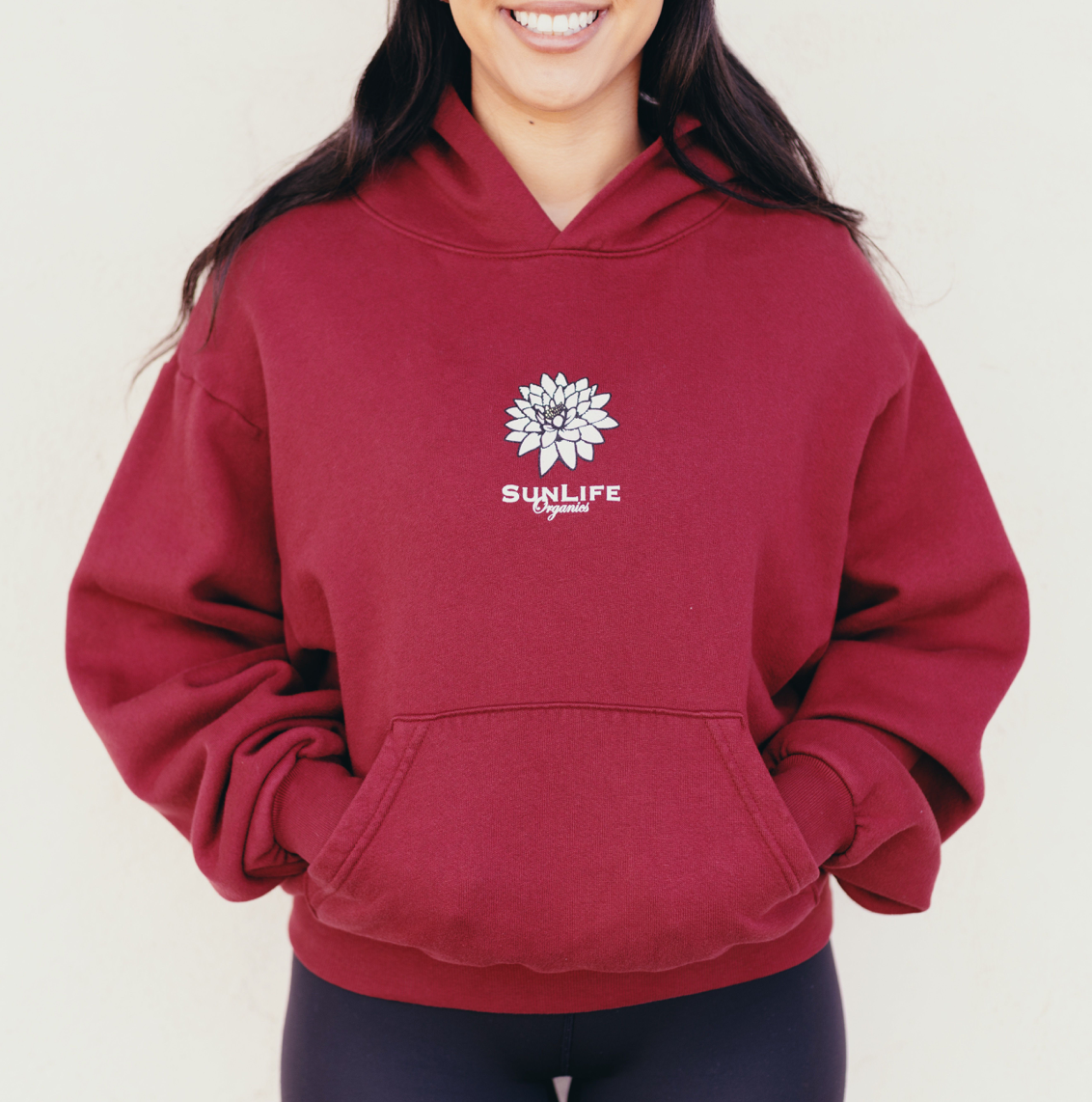 Live in the Sunshine Hoodie - Burgundy