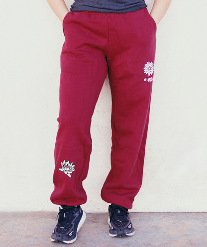 Live in the Sunshine Sweatpants - Burgundy