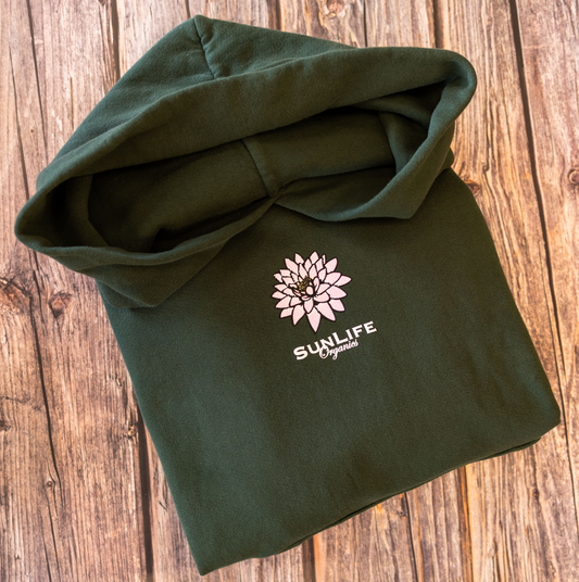 Live in the Sunshine Hoodie - Forest Green-2