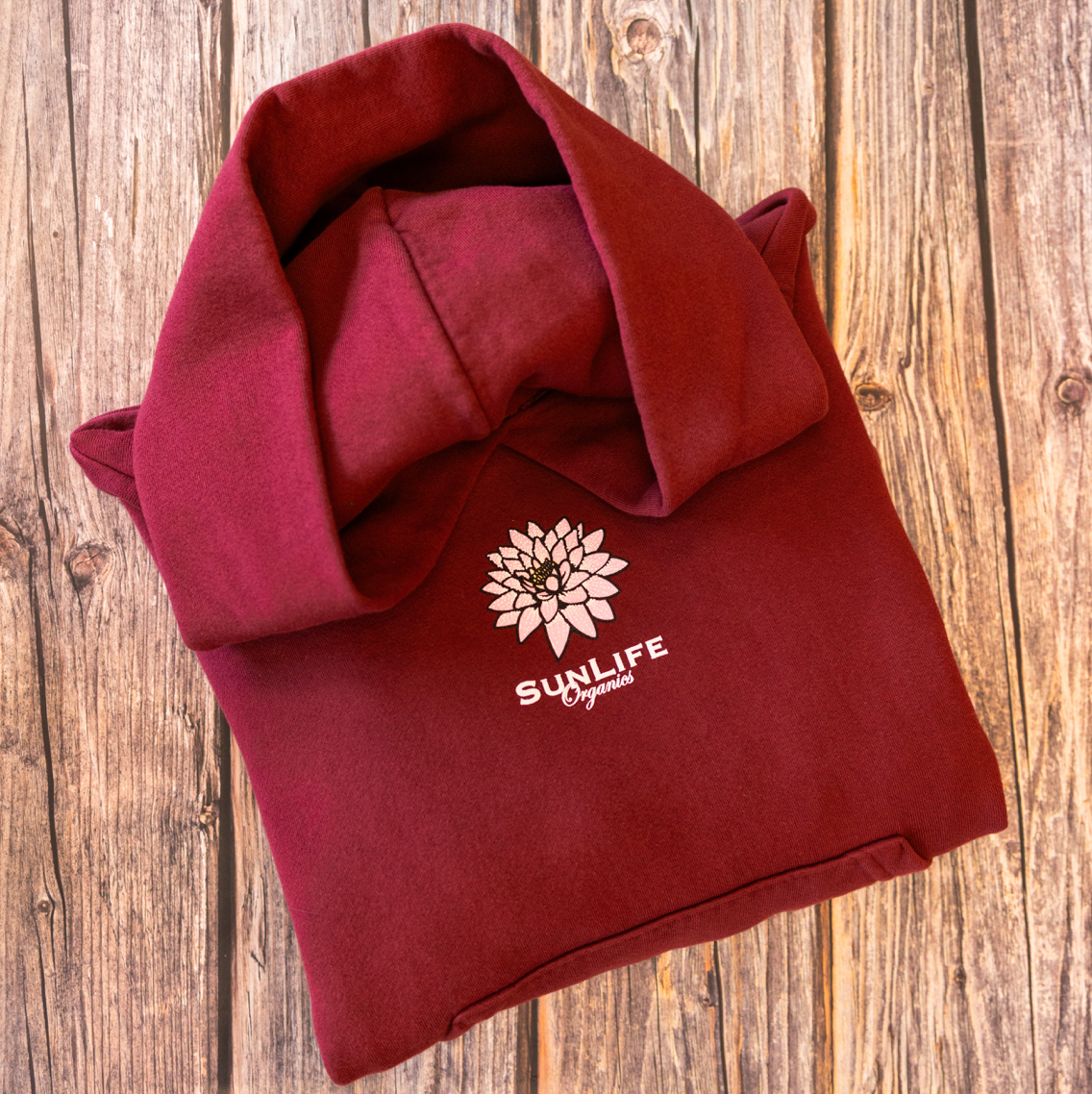 Live in the Sunshine Hoodie - Burgundy