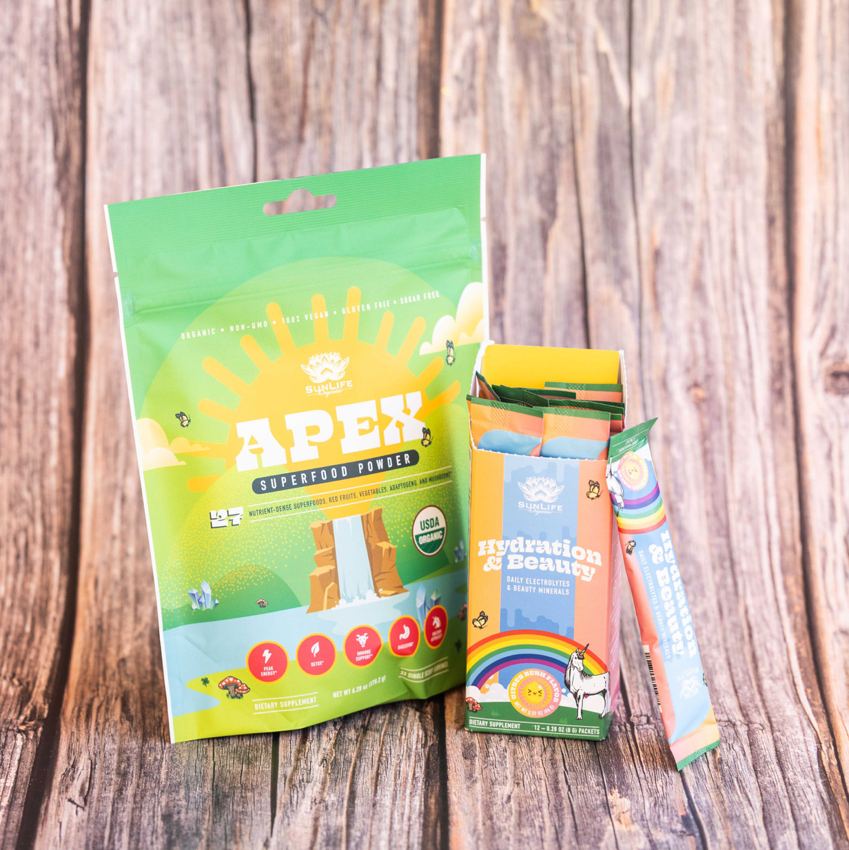 APEX SUPERFOOD POWDER + HYDRATION & BEAUTY STICK PACK