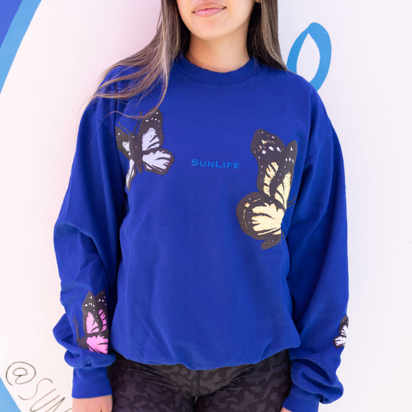 Butterfly Crewneck - Blue